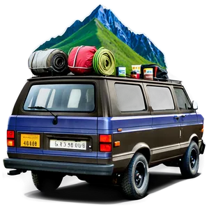 Van With Camping Gear Png 68 PNG image