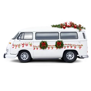Van With Christmas Decor PNG Gdm92 PNG