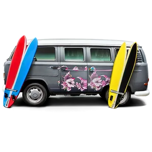 Van With Surfboards Png 06202024 PNG image