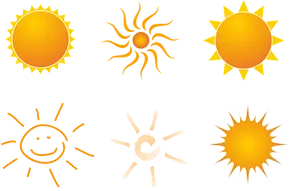 Variety_of_ Sun_ Illustrations PNG image