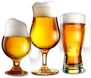 Varietyof Beer Glasses PNG image