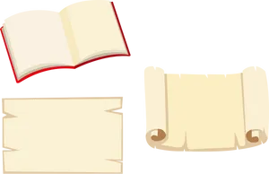 Varietyof Blank Papersand Scrolls PNG image