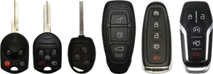 Varietyof Car Keysand Fobs PNG