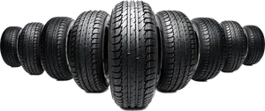 Varietyof Car Tires PNG image