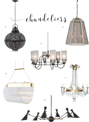 Varietyof Chandeliers Collection PNG image
