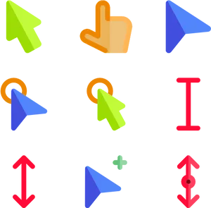 Varietyof Cursor Icons PNG image
