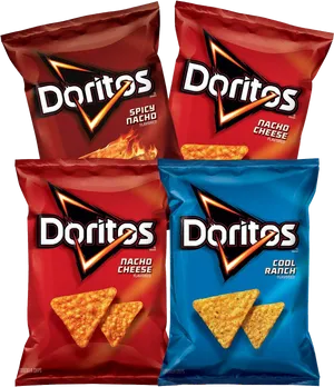 Varietyof Doritos Flavors PNG image