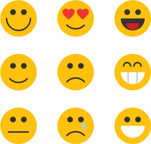 Varietyof Emoticons Collection PNG image