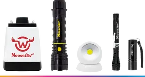 Varietyof Flashlights Moosejaw Branding PNG image