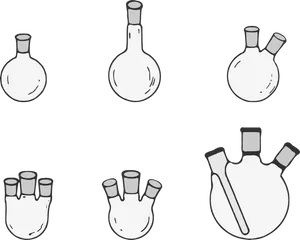 Varietyof Flasks Illustration PNG image