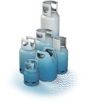 Varietyof Gas Cylinders PNG