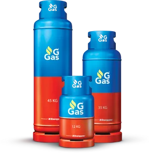 Varietyof Gas Cylinders PNG image