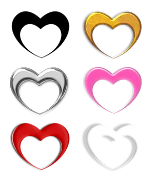 Varietyof Hearts Graphic PNG image