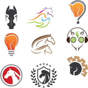 Varietyof Horse Logos Collection PNG image