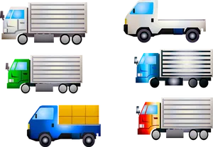 Varietyof Lorries Illustration PNG image