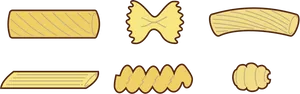Varietyof Pasta Shapes Illustration