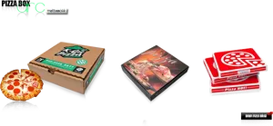 Varietyof Pizza Boxes PNG image