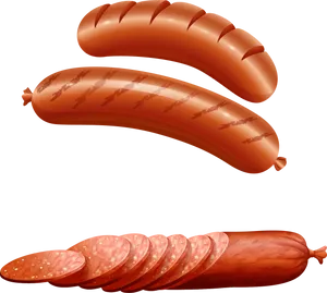 Varietyof Sausages Illustration PNG image