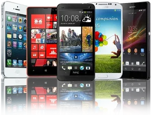 Varietyof Smartphones Displayed PNG image