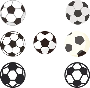 Varietyof Soccer Balls Illustration PNG image