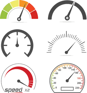 Varietyof Speedometer Designs PNG image