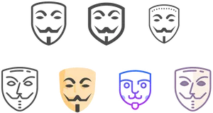 Varietyof Theatrical Masks PNG image