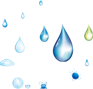 Varietyof Water Drops PNG image