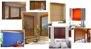 Varietyof Window Blinds Designs PNG image