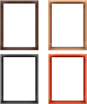 Varietyof Wooden Frames PNG image