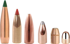 Various Bullet Types Comparison PNG image