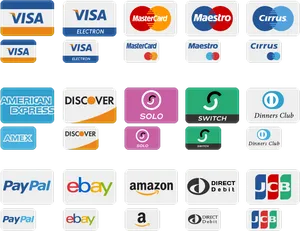 Various Payment Options Logos PNG image