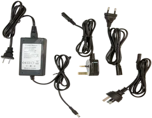 Various Power Cordsand Adapter PNG image