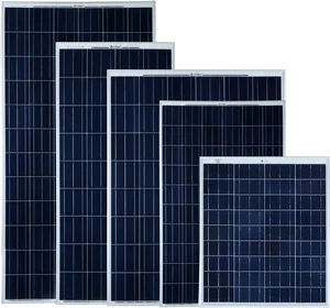 Various Sized Solar Panels Arrangement PNG image