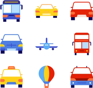Various Vehicles Icons Set