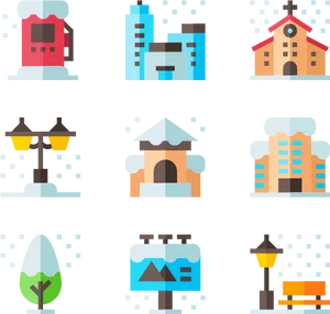 Various Weather Conditions Icons PNG image