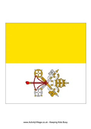 Vatican City Flagwith Symbols PNG image