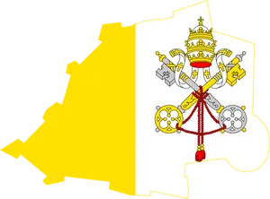 Vatican City State Outlinewith Emblem PNG image