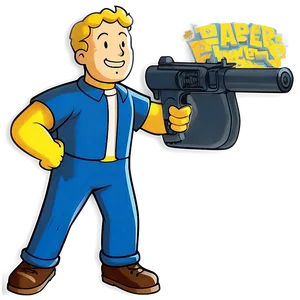 Vault Boy Colorful Illustration Png 06202024 PNG image