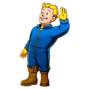 Vault Boy Waving Hello Png 06202024 PNG image