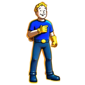 Vault Boy With Dog Png 06202024 PNG image