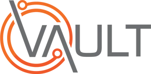 Vault Logo Orangeand Gray PNG image