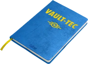 Vault Tec Notebook Blue Yellow PNG image