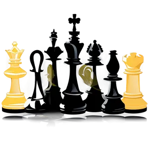 Vector Chess Pieces Silhouette PNG 63 PNG