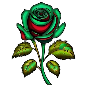 Vector Rose For Embroidery PNG Mgv