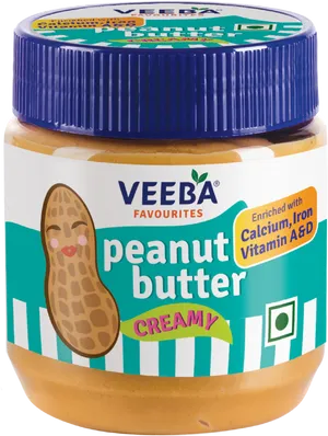 Veeba Creamy Peanut Butter Jar PNG image