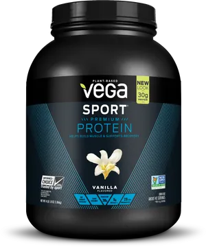 Vega Sport Premium Vanilla Protein Powder PNG image