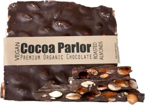 Vegan Cocoa Parlor Chocolatewith Almonds PNG image