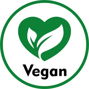 Vegan Heart Leaf Logo PNG image