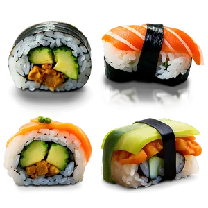 Vegan Sushi Options PNG Fvu32