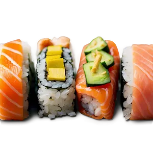 Vegan Sushi Options PNG Vey